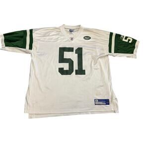 Vintage 2000s Reebok New York Jets Jonathan Vilma Jersey 3XL no. 51 white